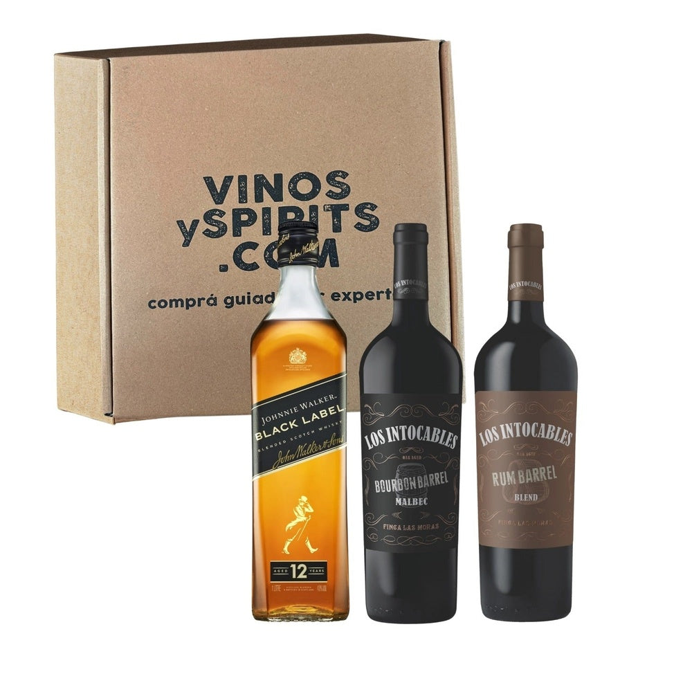 Combo Estuche JW Black + Intocables Malbec + Rum Barrel