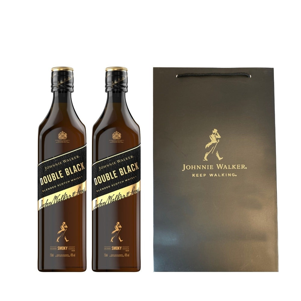Johnnie Walker Double Black x2 + Bolsa Doble