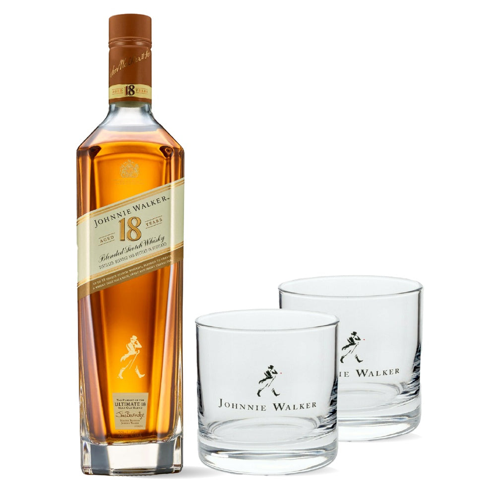 Combo Johnnie Walker 18 Años + Vasos
